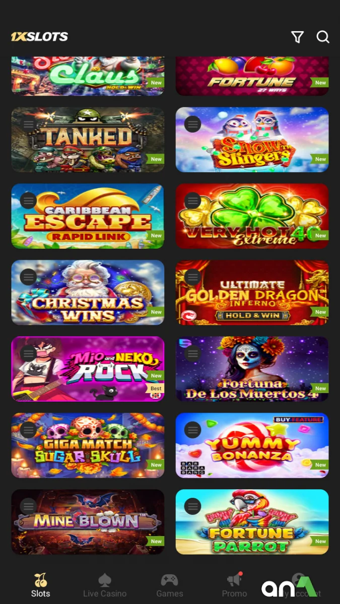 1xSlots 57.3.0 - imagem 3