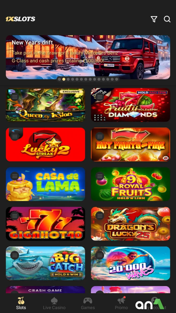 1xSlots 57.3.0 - imagem 4